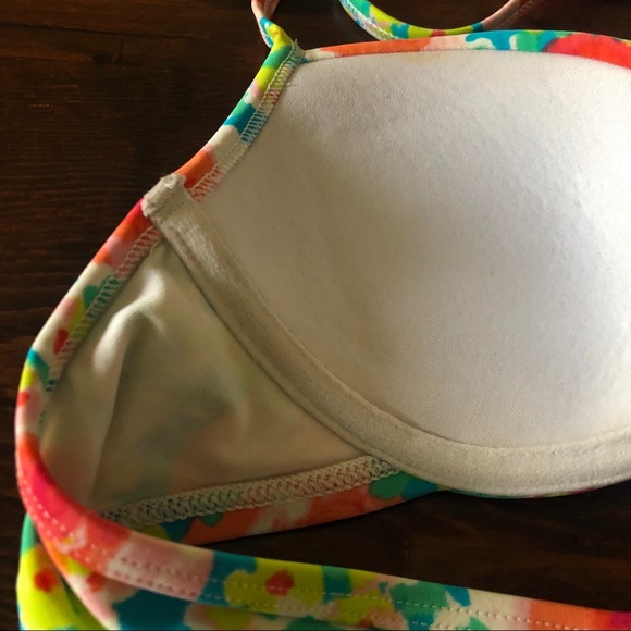 Aerie Blakely Floral Bikini Top 32B - Picture 7 of 8